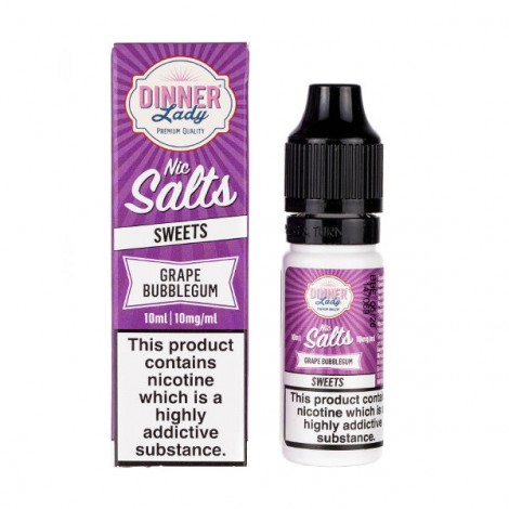 Grape Bubblegum Nic Salt E-Liquid by Dinner Lady