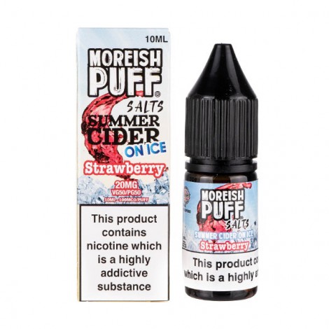 Strawberry Summer Cider on Ice Nic Salt E-Liquid by Moreish Puff