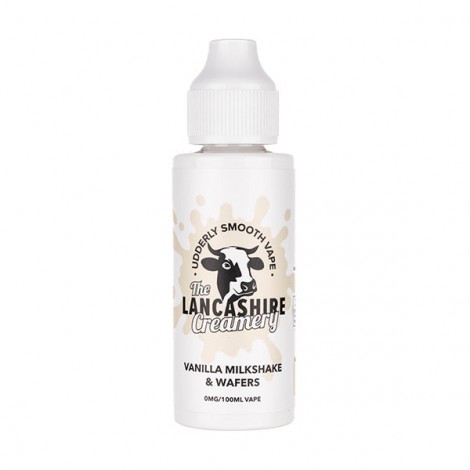 Vanilla Milkshake & Wafers 100ml Shortfill E-Liquid by The Lancashire Creamery