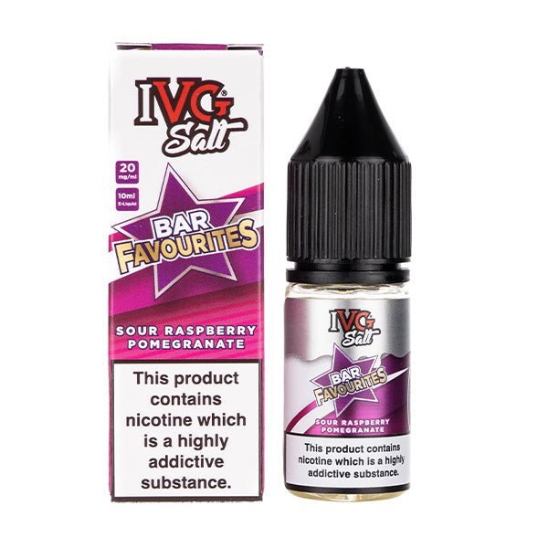 Sour Raspberry Pomegranate Nic Salt E-Liquid by IVG Bar Favourites