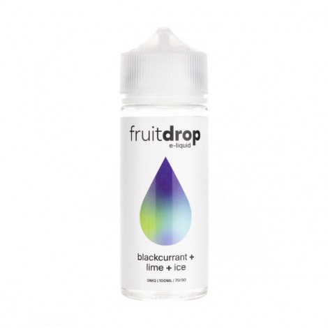 Blackcurrant, Lime & Ice 100ml Shortfill E-Liquid by Fruit Drop