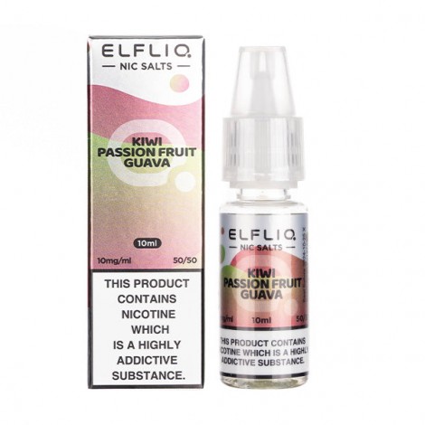 Kiwi Passionfruit Guava Nic Salt E-Liquid by Elfliq