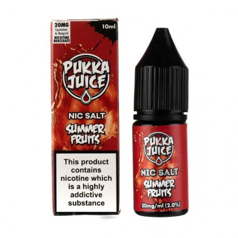 Summer Fruits Nic Salt E-Liquid by Pukka Juice