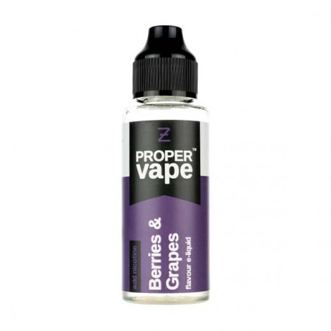 Berries & Grapes 100ml Shortfill E-Liquid by Proper Vapes