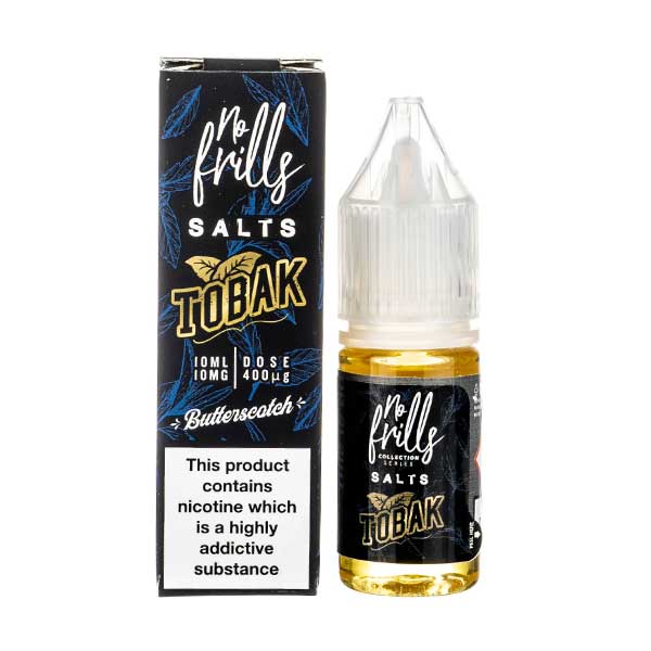 Butterscotch Tobacco Nic Salt E-Liquid by No Frills