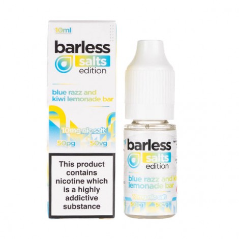 Blue Razz and Kiwi Lemonade Nic Salt E-Liquid by Barless Salts Edition